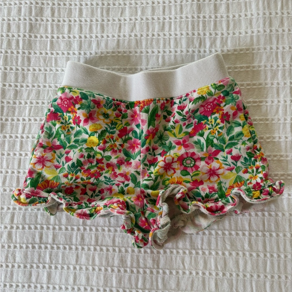 Floral Ruffle Janie and Jack Shorts - Pink, Green, Yellow
